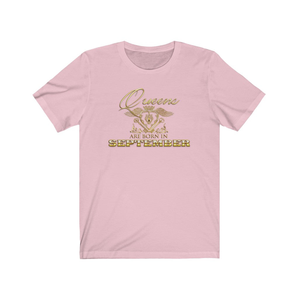 Queens are Born in September (Crowned Heart) Unisex Tee