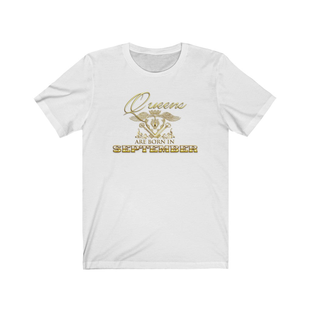 Queens are Born in September (Crowned Heart) Unisex Tee