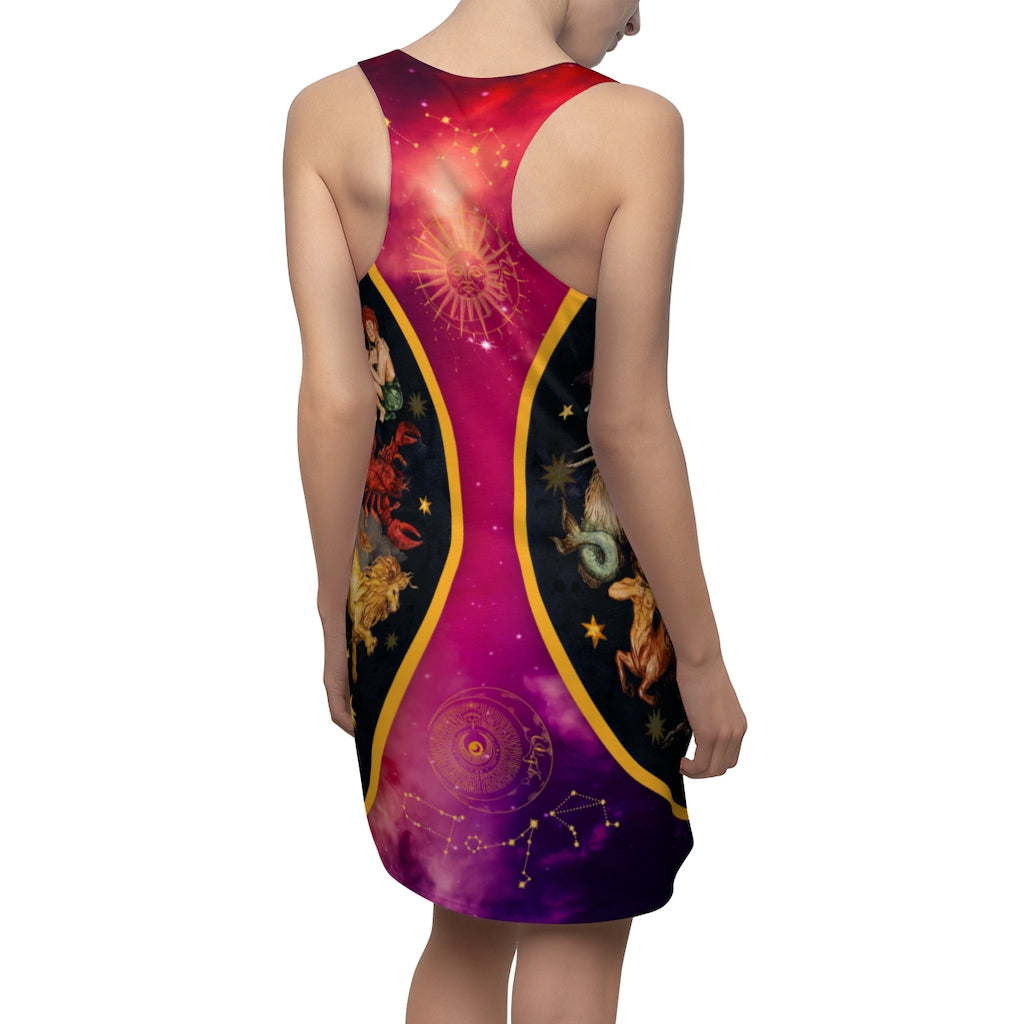 Double Wheel Zodiac Racerback Dress