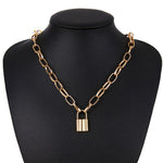 Oval Chain Lock Necklace