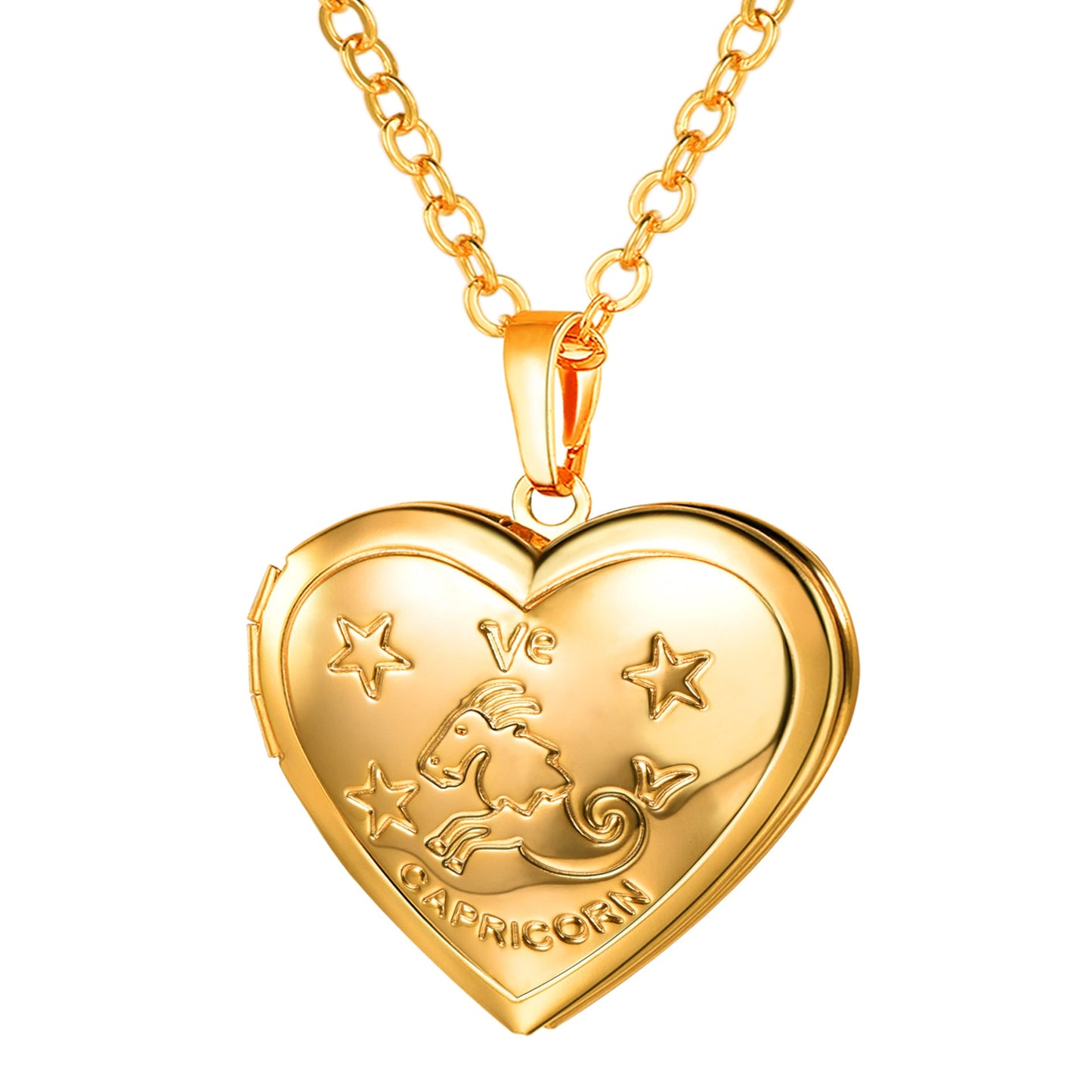 Zodiac Memory Heart Locket