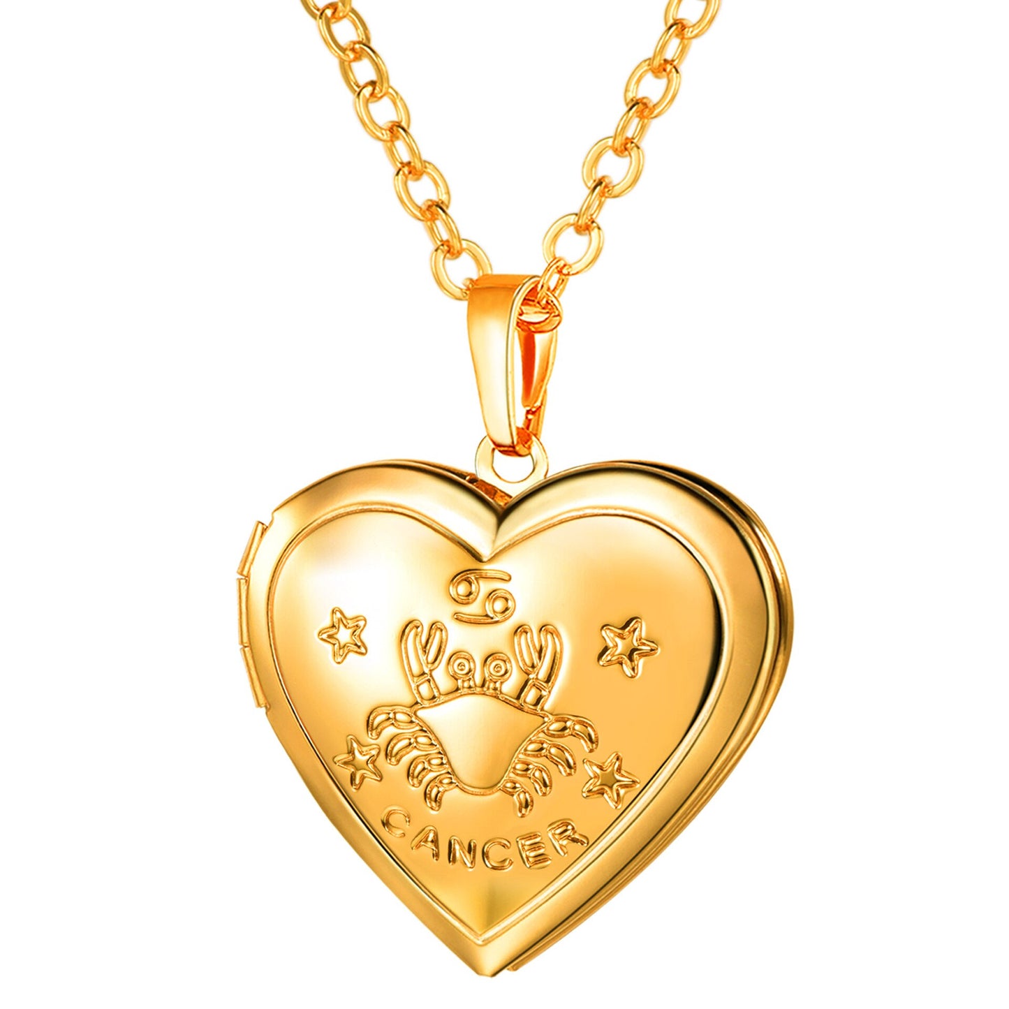 Zodiac Memory Heart Locket