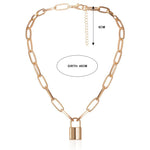 Oval Chain Lock Necklace