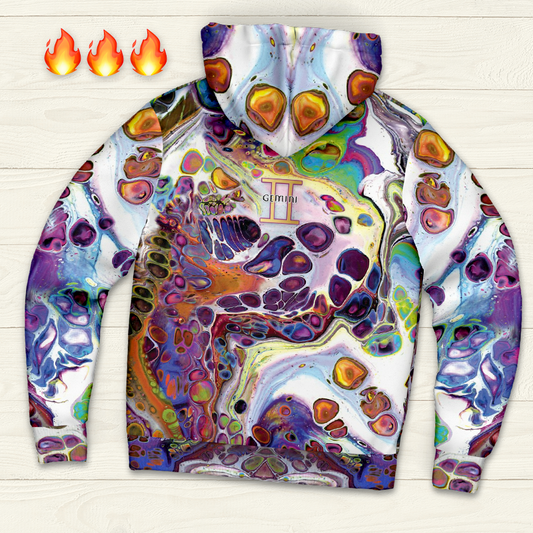 Marshmellow Melt Gemini Zip Hoodie