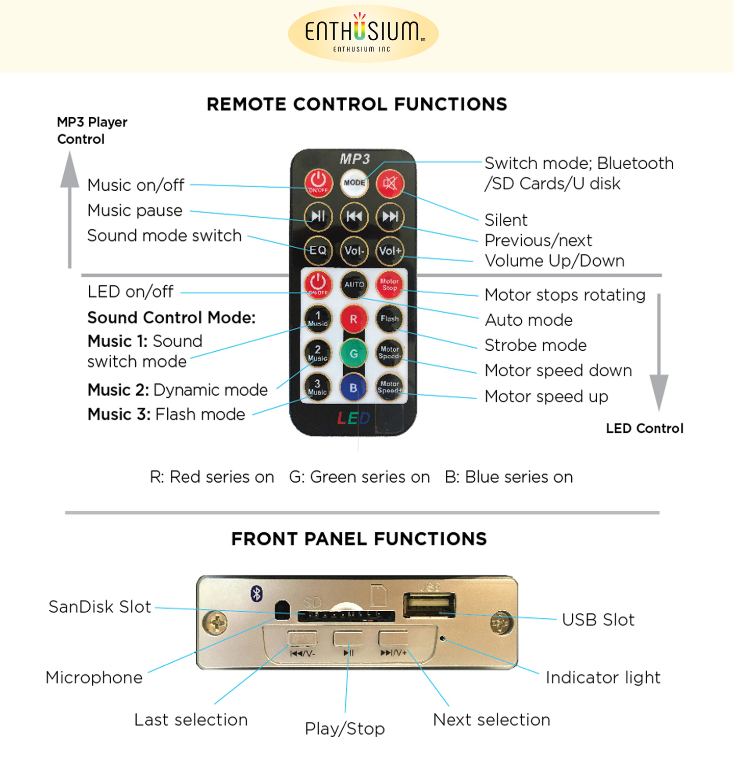 Sound Activated Party Light and Bluetooth Speaker