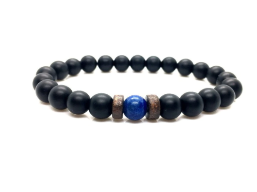 Men's Moonstone Beaded Tibetan Buddha Bracelet