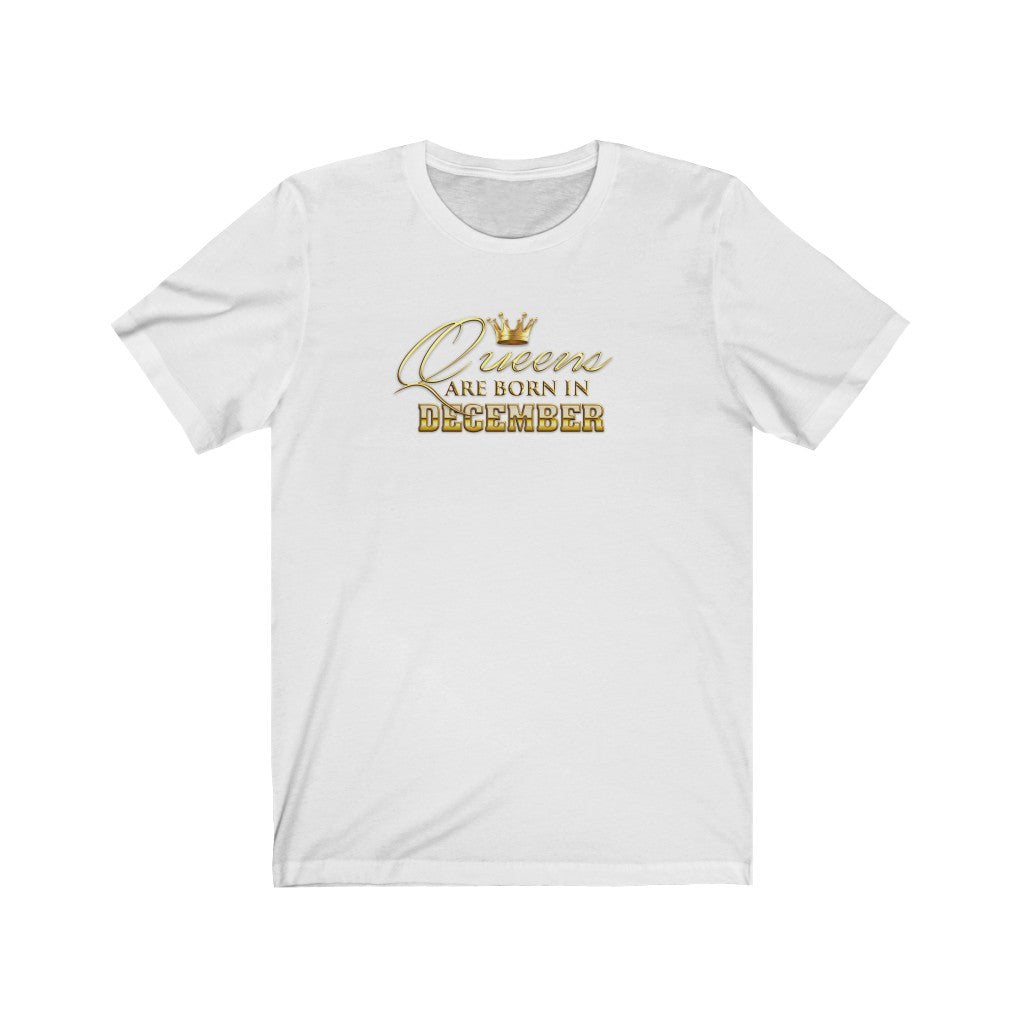 Queens are Born in December Unisex Jersey Short Sleeve Tee