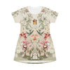 Crazed Orchids All Over Print T-Shirt Dress