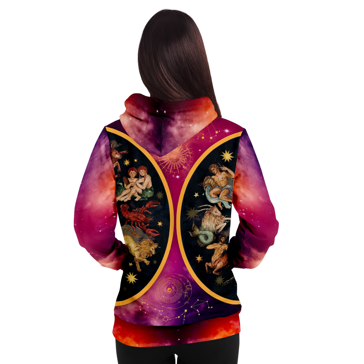 Double Wheel Unisex Zodiac Hoodie