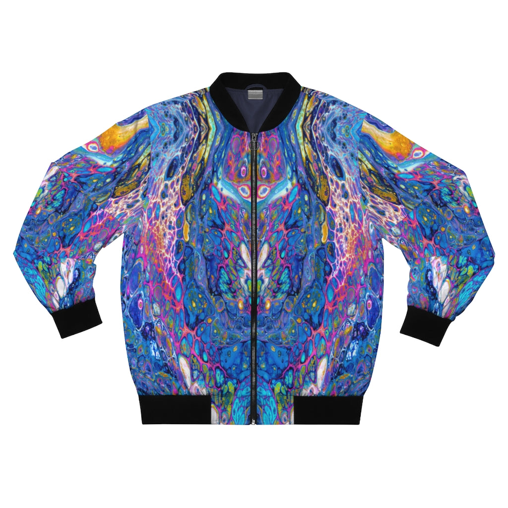 Blue Druse PEACE Bomber Jacket