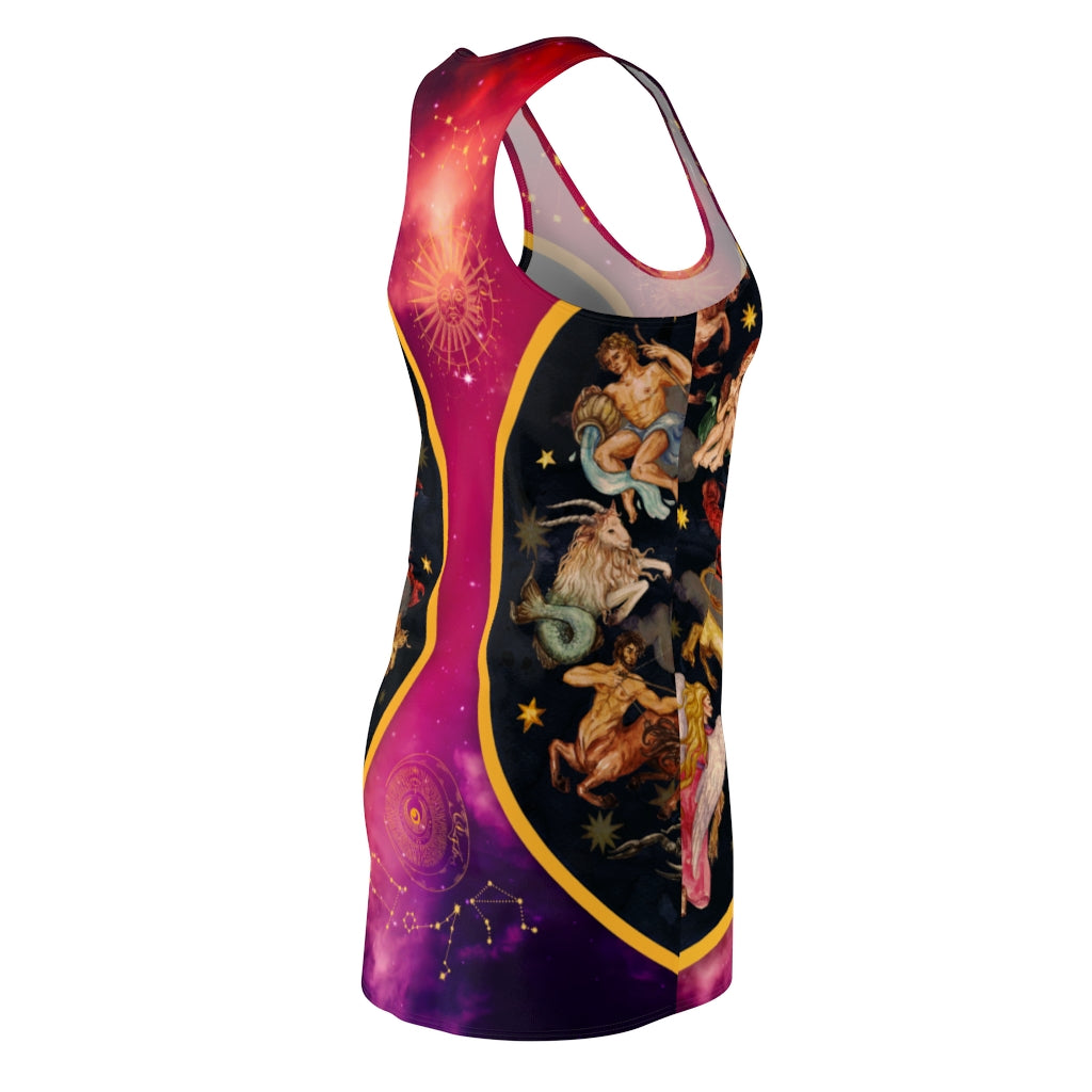 Double Wheel Zodiac Racerback Dress