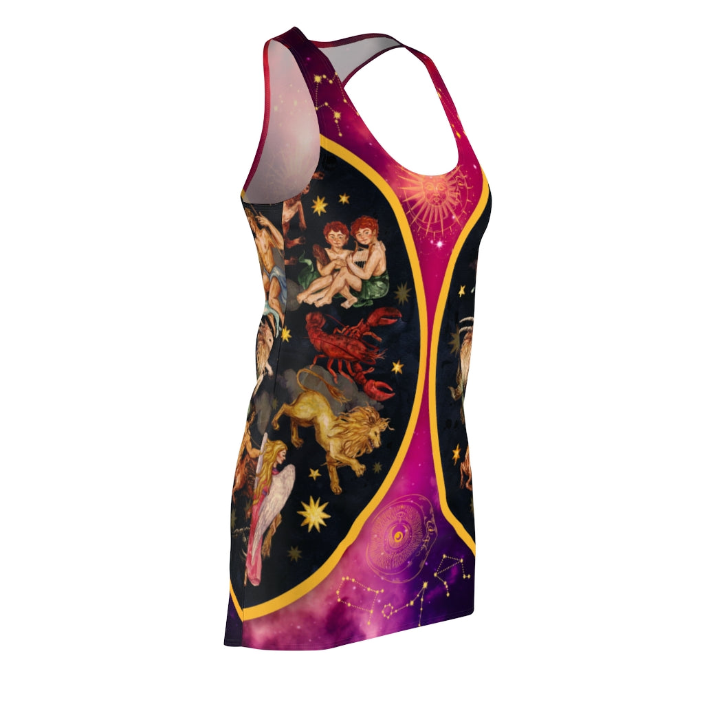 Double Wheel Zodiac Racerback Dress