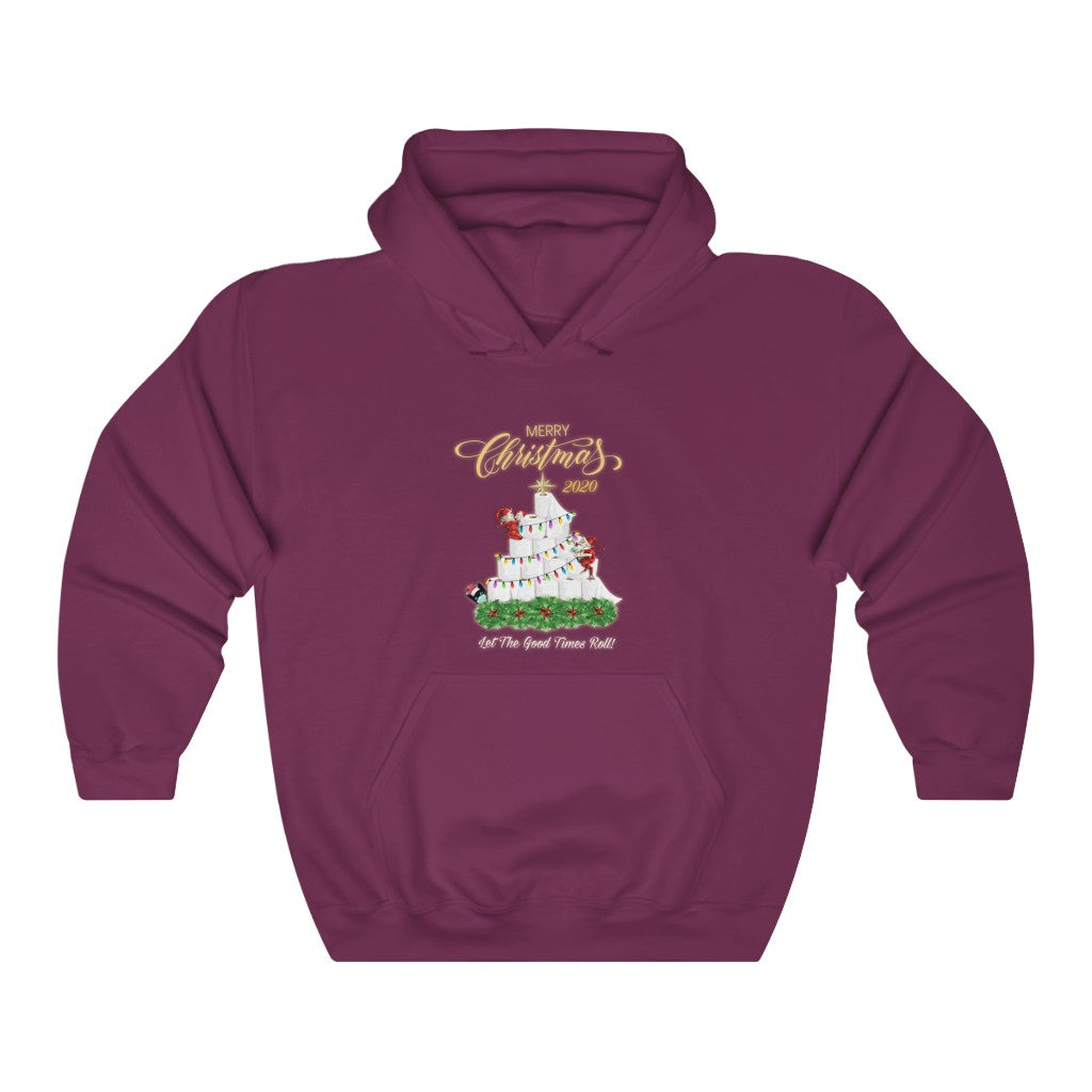 Funny Christmas Hoodie, "Good Times Roll" Unisex Heavy Blend™ Hooded Sweatshirt