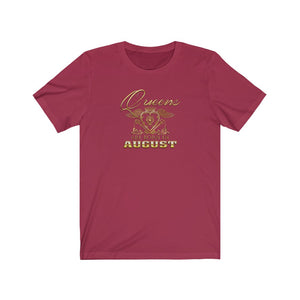 Queens are Born in August (Crowned Heart) Unisex Jersey Short Sleeve Tee