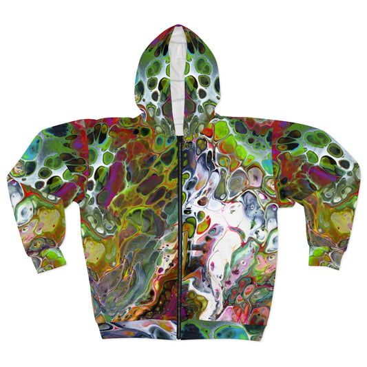 Mossy Melt Unisex Zip Hoodie