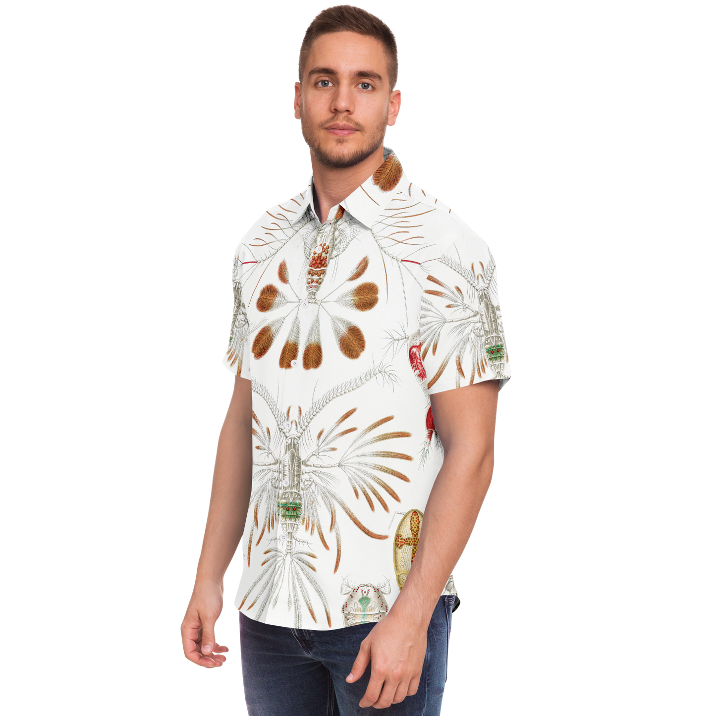 Men's Zoo Plankton Botanical Button-Down Shirt