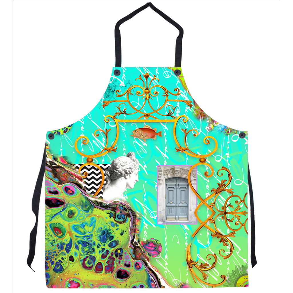 Wild Blue Chinoise Aprons