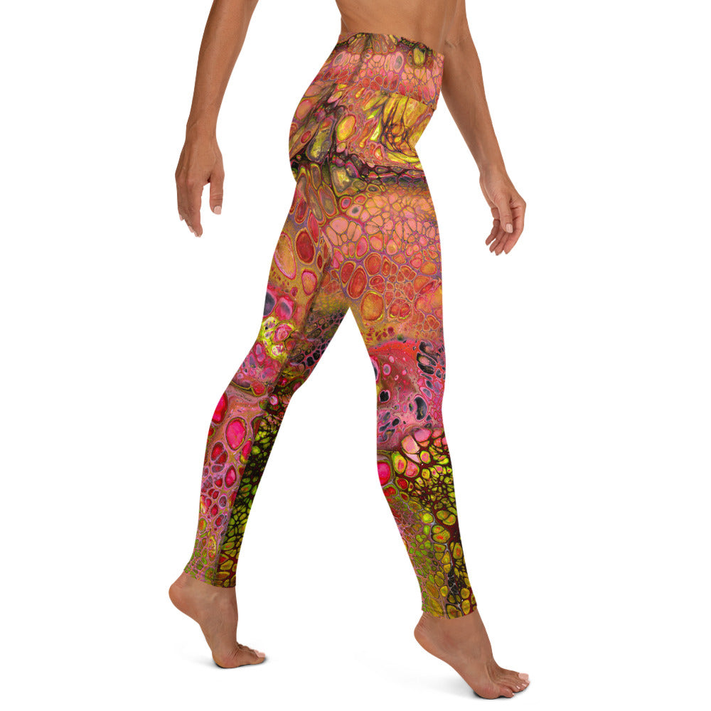 Wild Pomegranate Dreaming Yoga Leggings