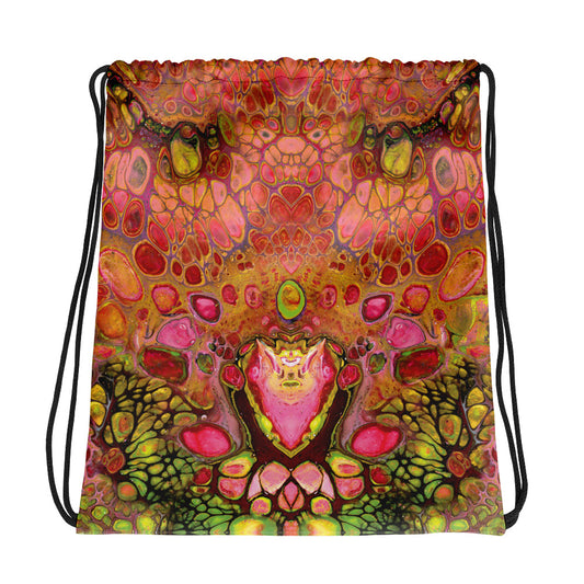 Wild Pomegranate Drawstring Bag