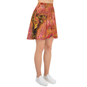 Wild Pomegranate Skater Skirt