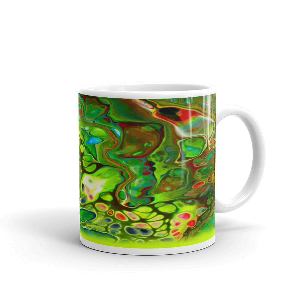 Seafoam Psychout Cat Coffee Mug