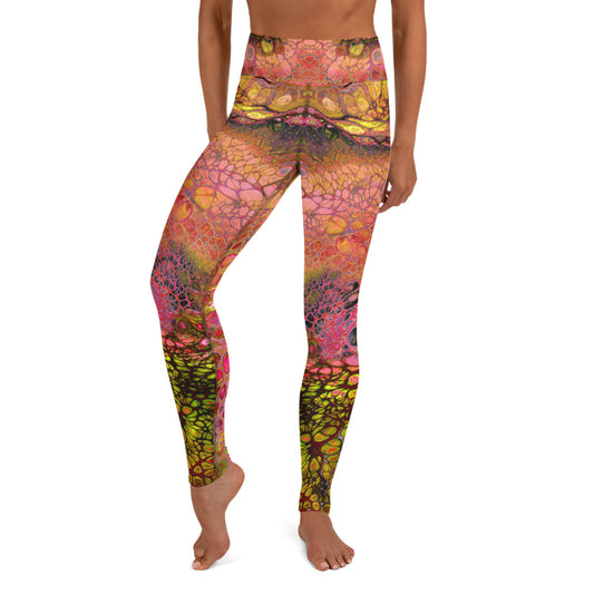 Wild Pomegranate Dreaming Yoga Leggings