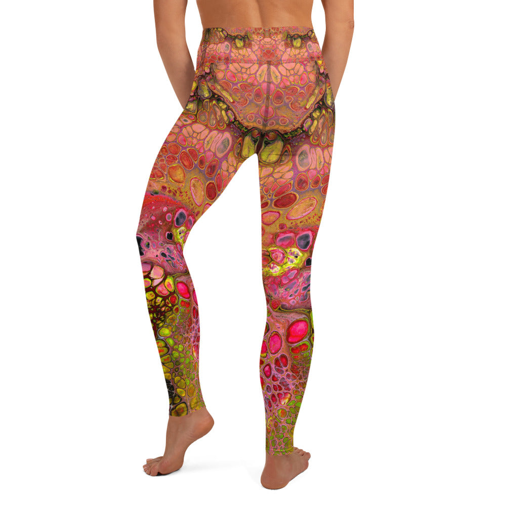 Wild Pomegranate Dreaming Yoga Leggings