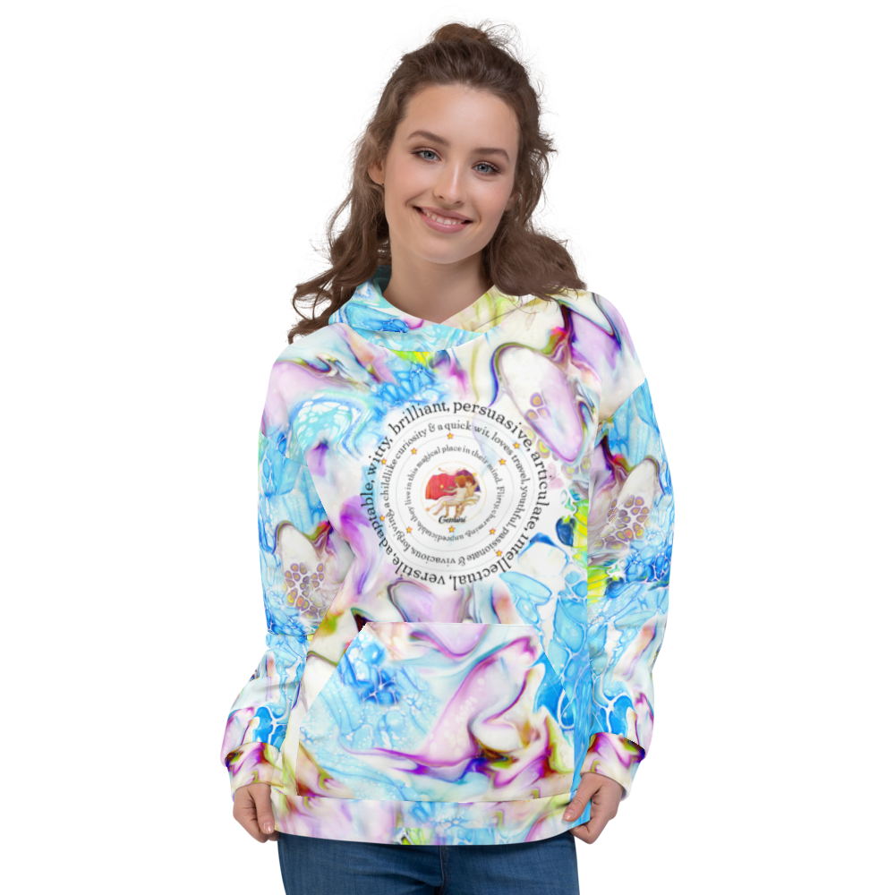 Rainbow Melt Gemini Unisex Hoodie