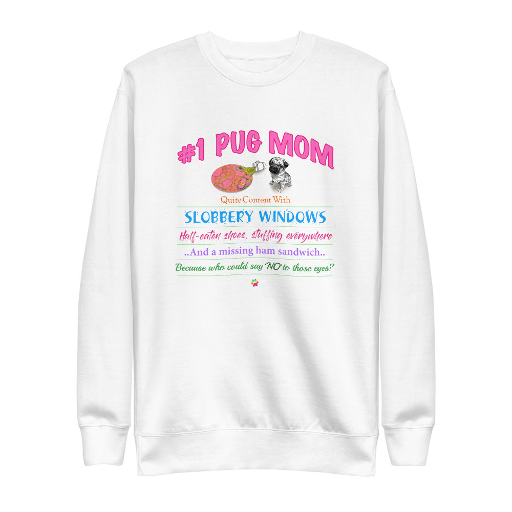 #1 Pug Mom Unisex Fleece-Lined Pullover