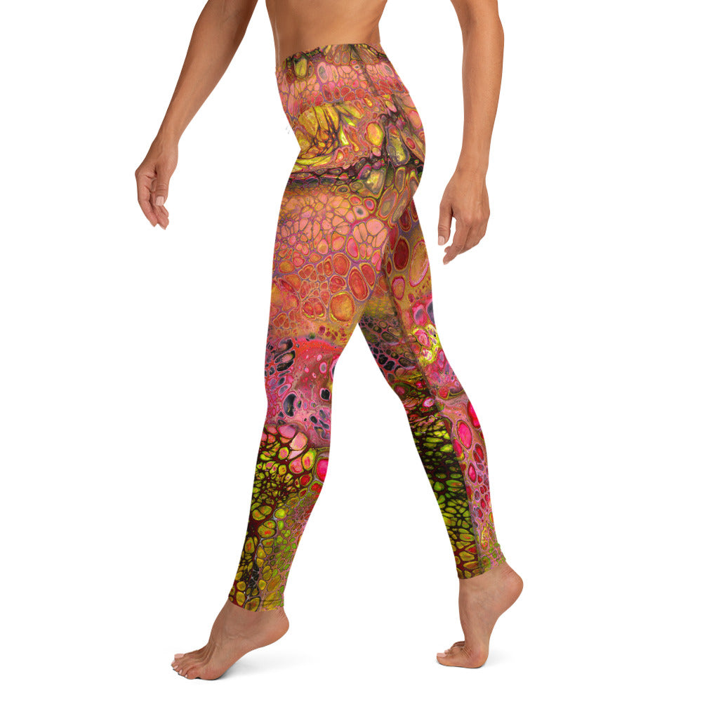 Wild Pomegranate Dreaming Yoga Leggings