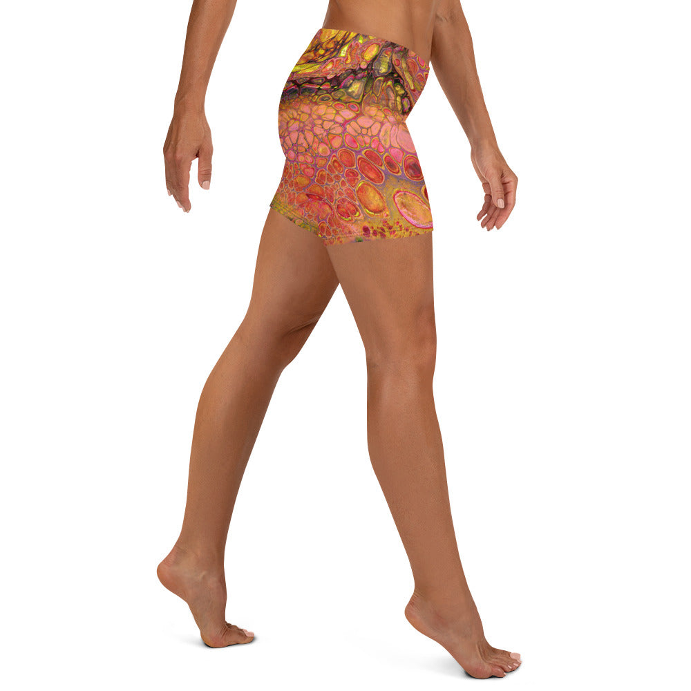 Wild Pomegranate Women's Yoga Shorts