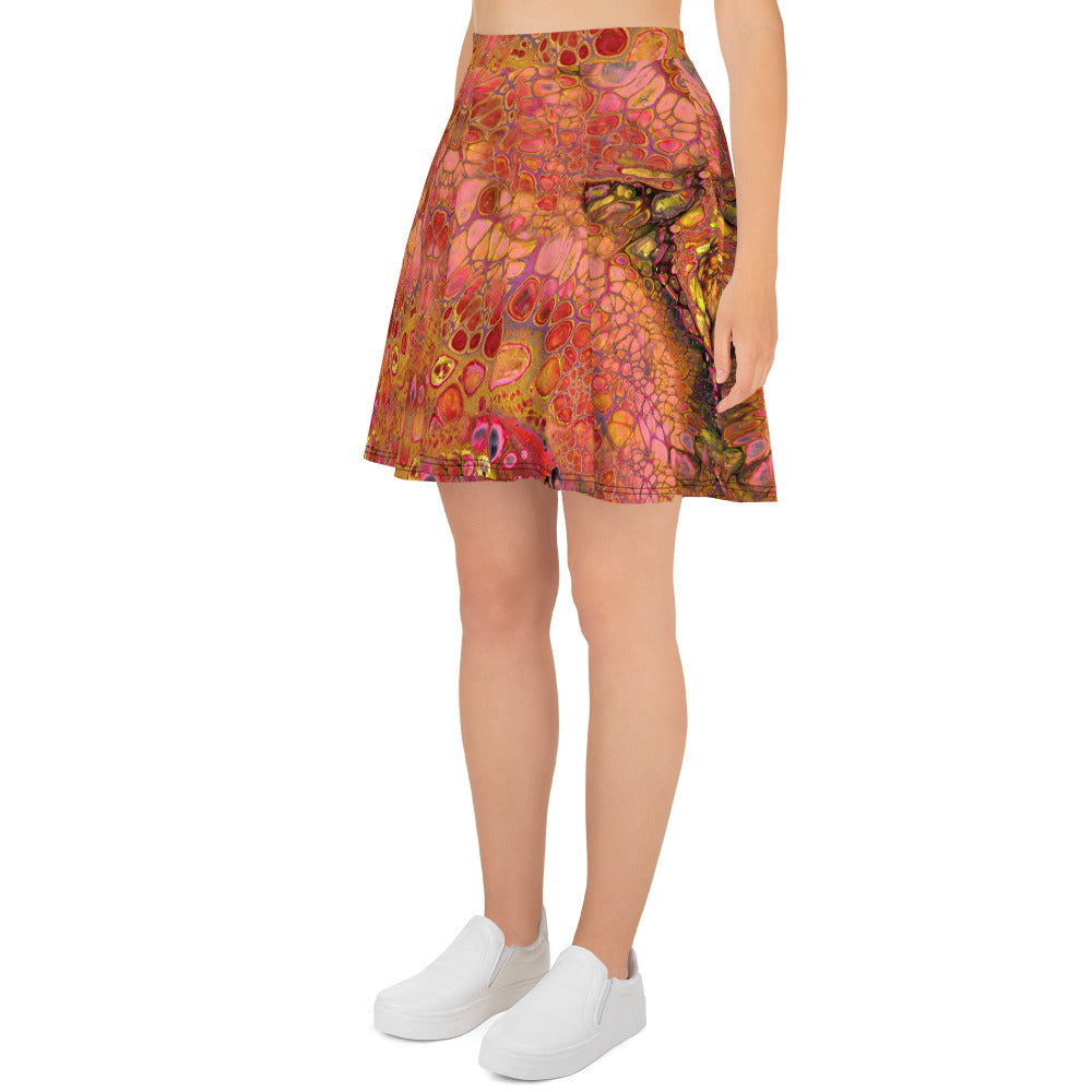 Wild Pomegranate Skater Skirt