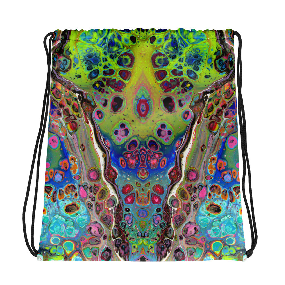 Wild Blue Drawstring Bag