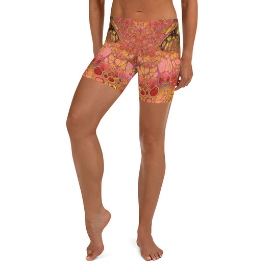 Wild Pomegranate Women's Yoga Shorts