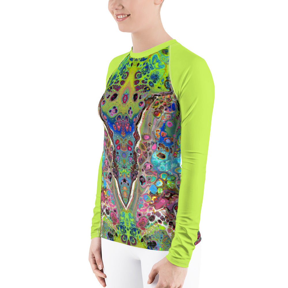 Neon Greensleeves Womens  Rash Guard