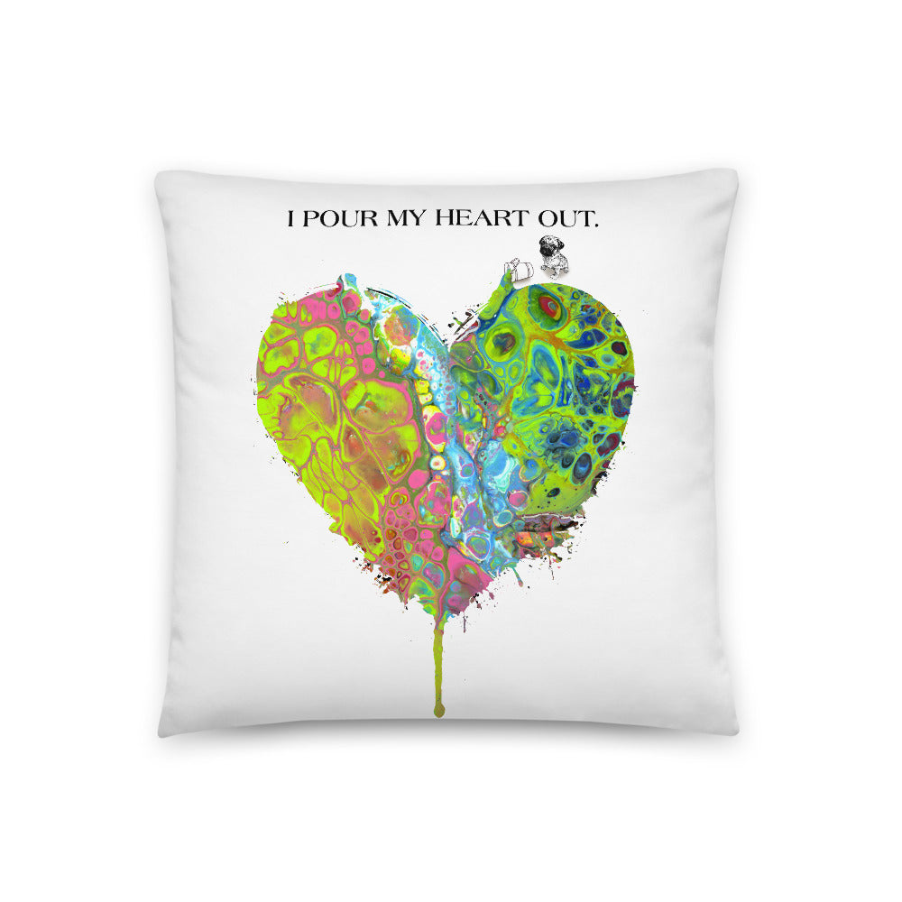 Pug Pour Your Heart Out Basic Pillow