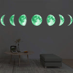 Luminous Glow-in-the-Dark Moon Phases 3D Wall Sticker