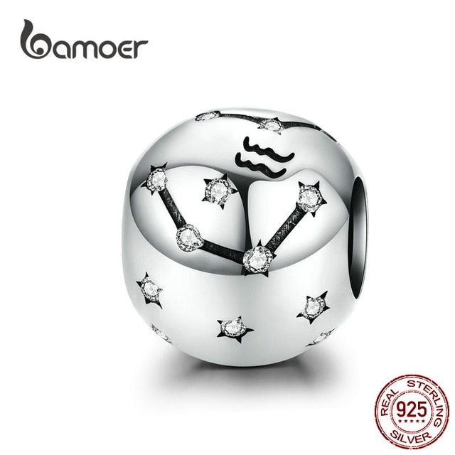 Sterling Silver Zodiac Charm Beads