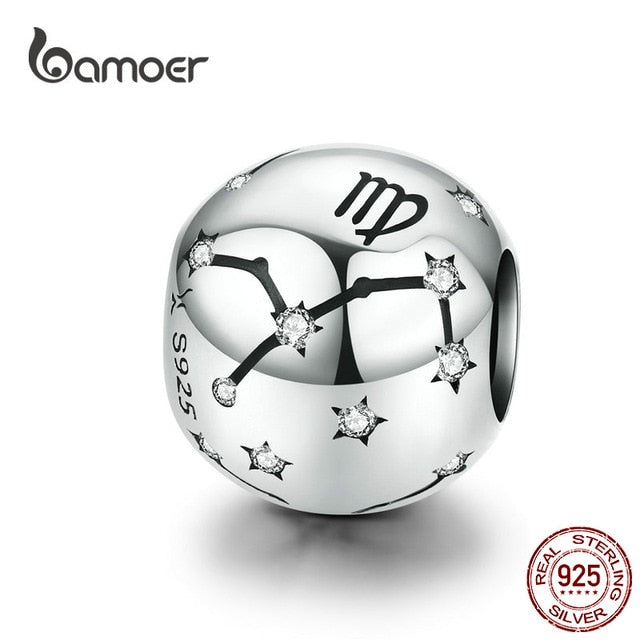 Sterling Silver Zodiac Charm Beads