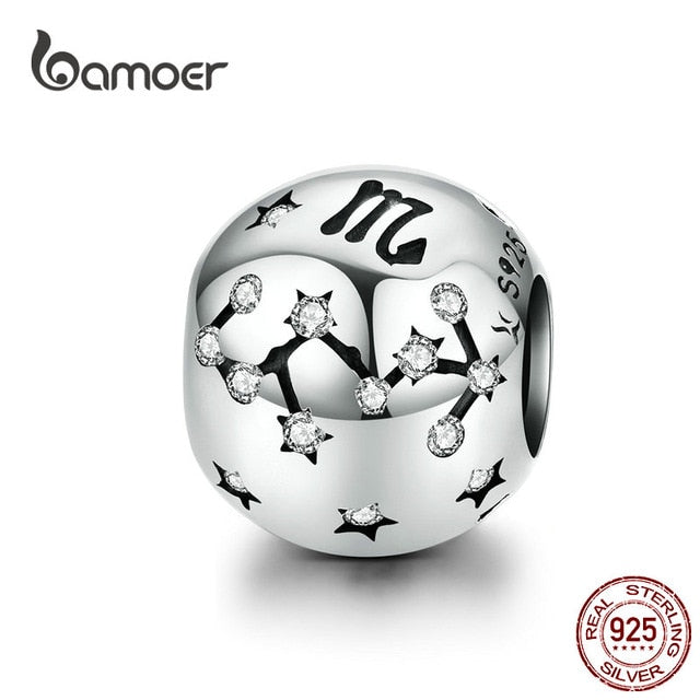 Sterling Silver Zodiac Charm Beads