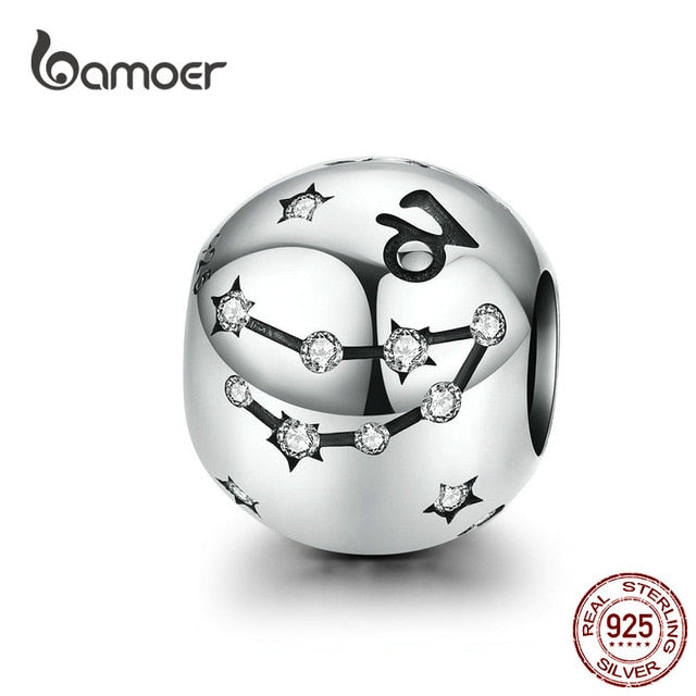 Sterling Silver Zodiac Charm Beads