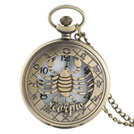 Zodiac Vintage Pocket Watch Necklace