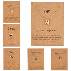 Minimalist Zodiac Pendant Necklace
