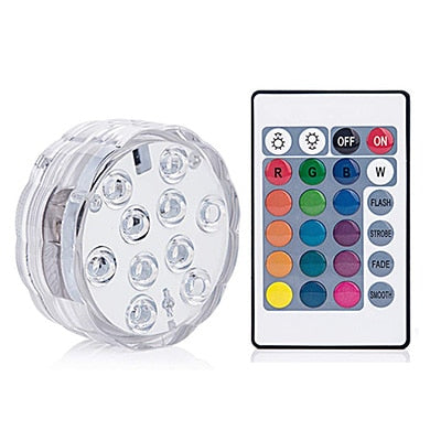 LED Remote Controlled RGB Submersible Battery Operated Lights