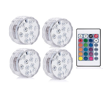 LED Remote Controlled RGB Submersible Battery Operated Lights