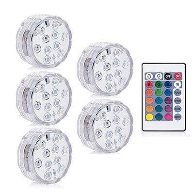 LED Remote Controlled RGB Submersible Battery Operated Lights