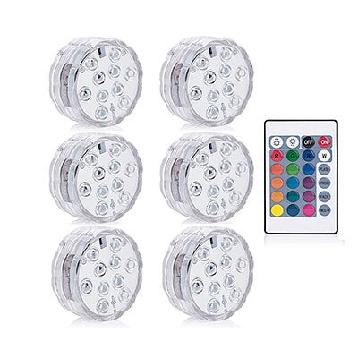 LED Remote Controlled RGB Submersible Battery Operated Lights