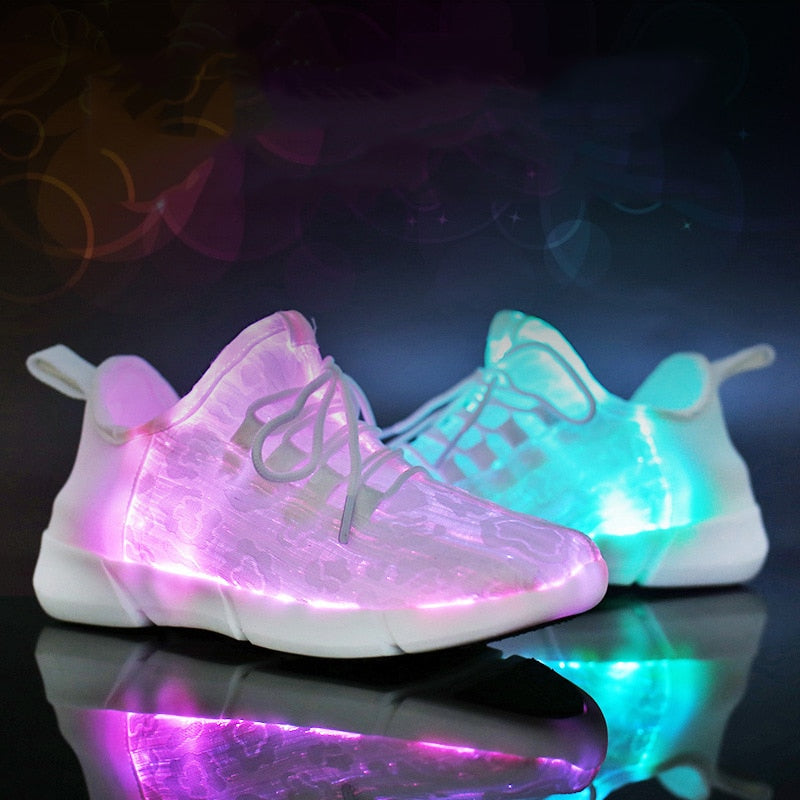 LED Fiber Optic Rechargeable Unisex Shoes