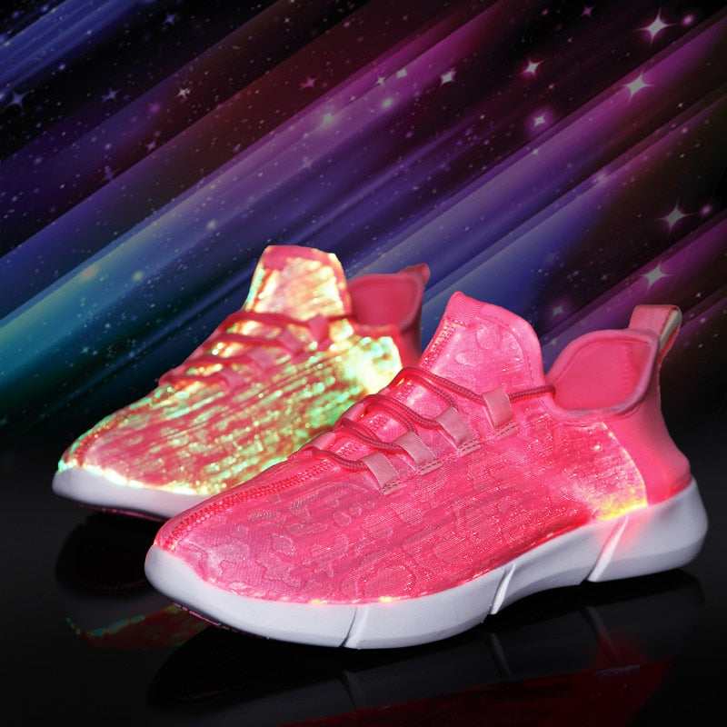 LED Fiber Optic Rechargeable Unisex Shoes