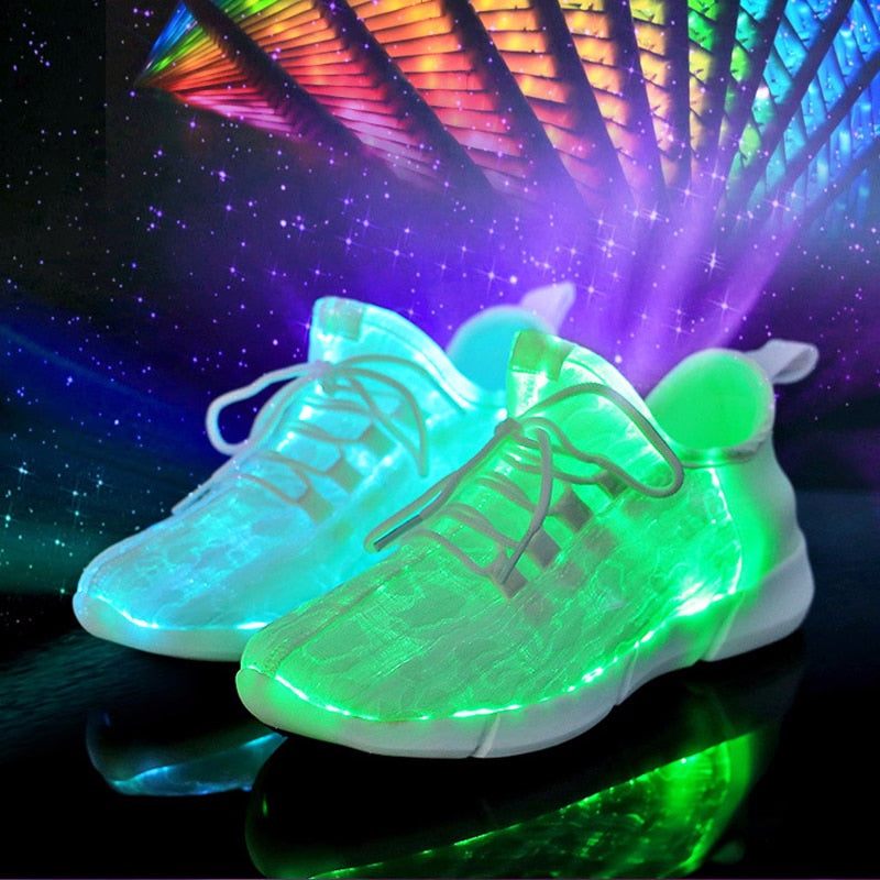 LED Fiber Optic Rechargeable Unisex Shoes